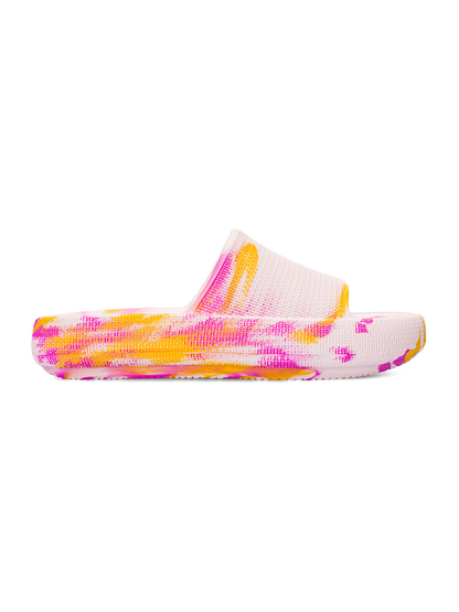 Pink Marble Women's Platform Slides