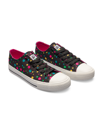 Canvas Shoes Neon Dots