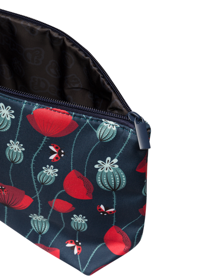Cosmetic Bag 2-pack Ladybugs & Poppy Flowers