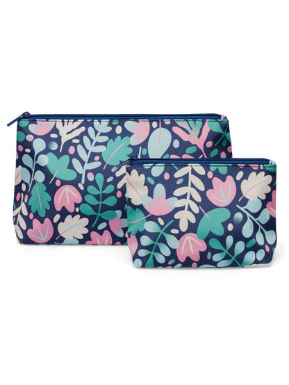 Cosmetic Bag 2-pack Colourful Leaves
