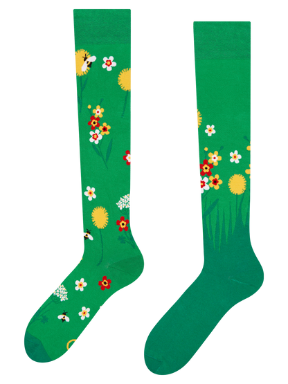 Knee High Socks Wildflowers