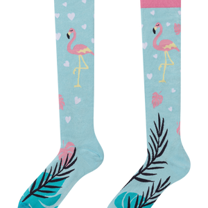 Knee High Socks Love Flamingos