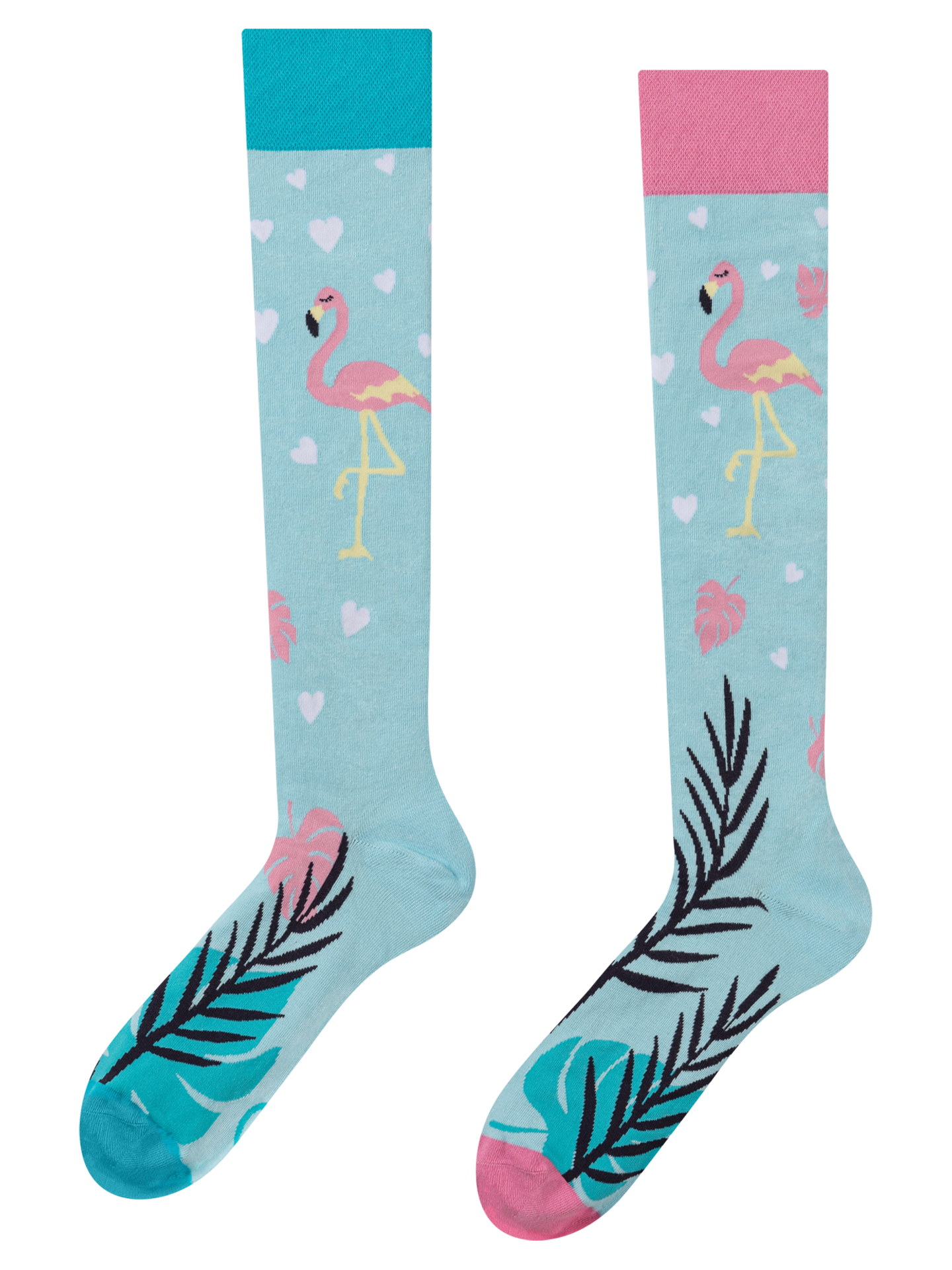 Knee High Socks Love Flamingos