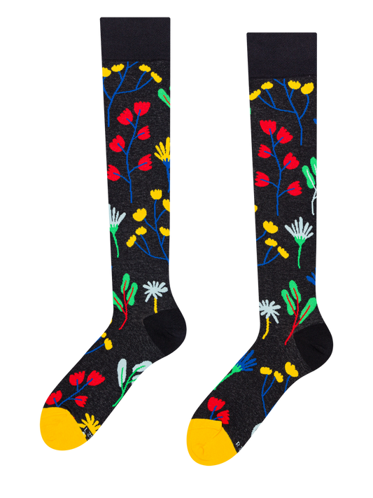 Knee High Socks Aquarel Flowers