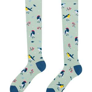 Knee High Socks Singing Birds