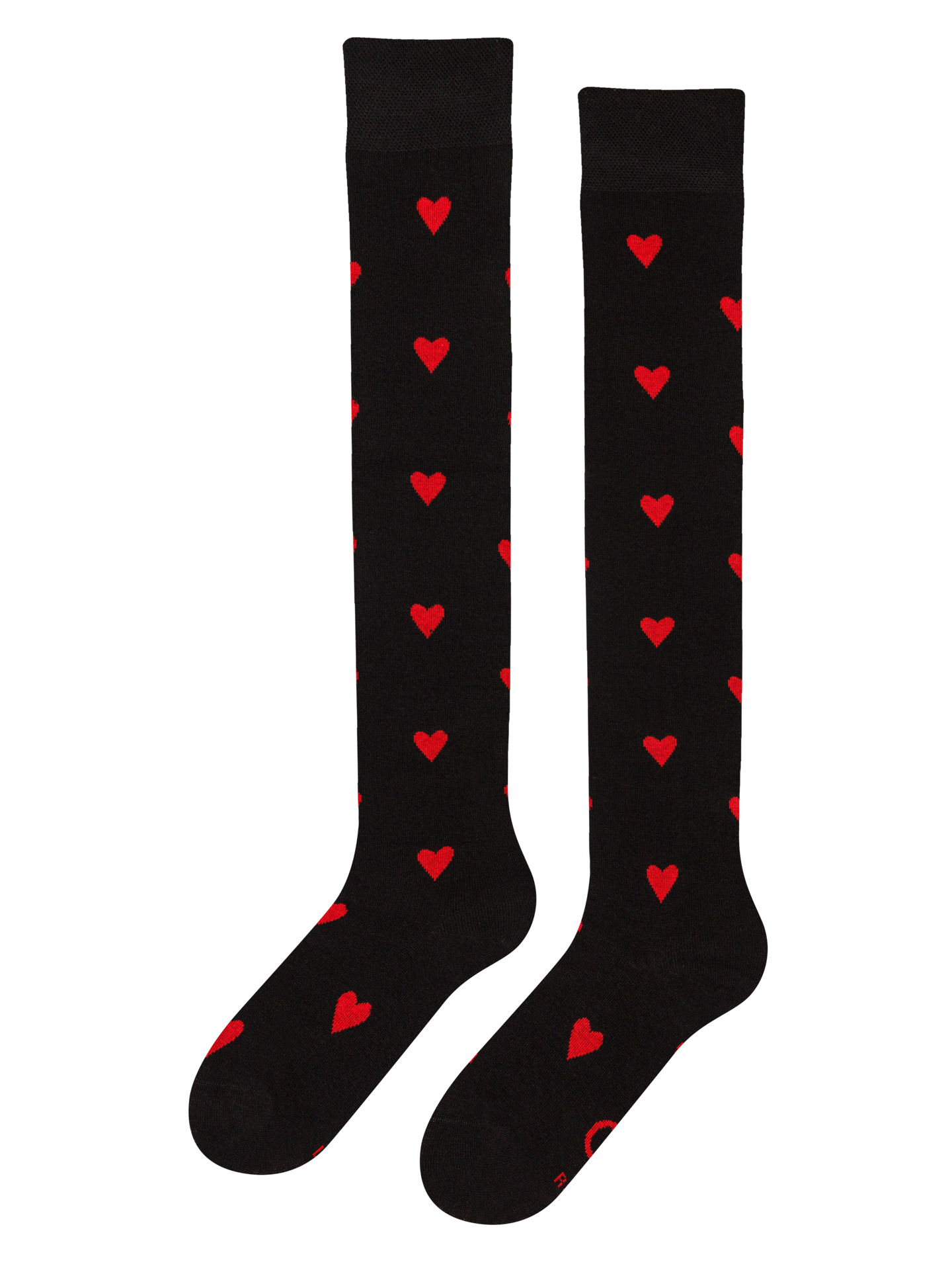 Over the Knee Socks Red Hearts