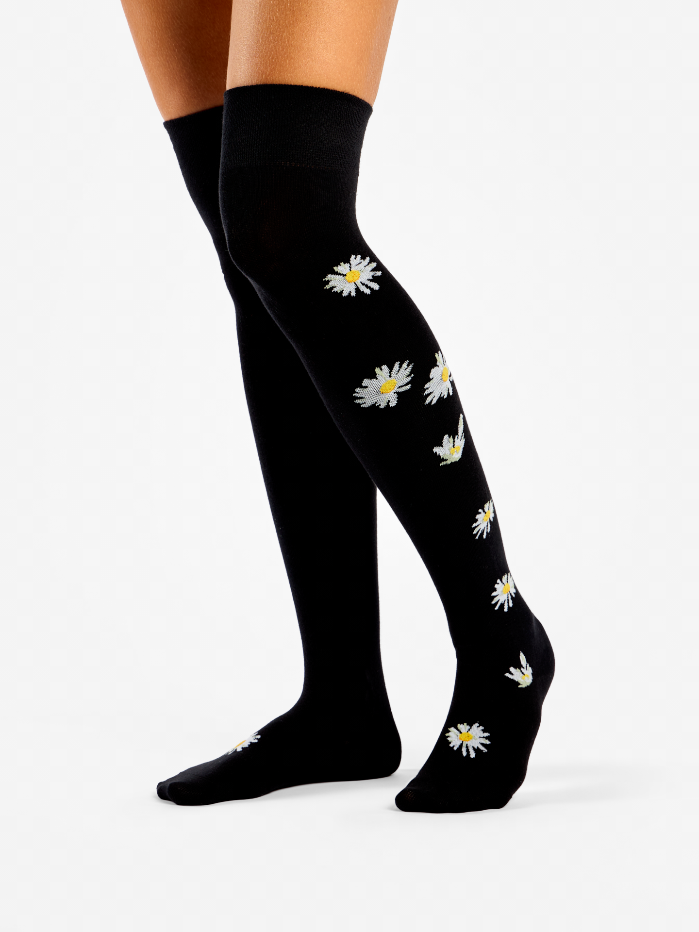 Over the Knee Socks Daisies at Night