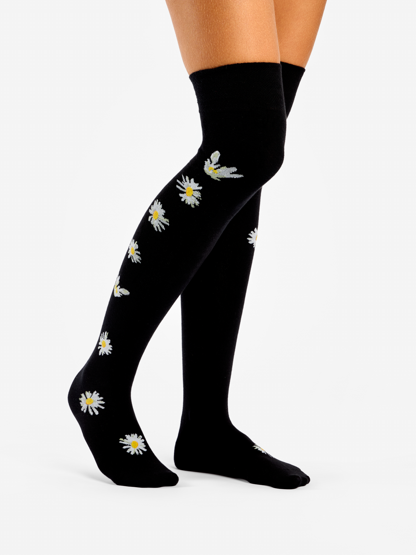 Over the Knee Socks Daisies at Night