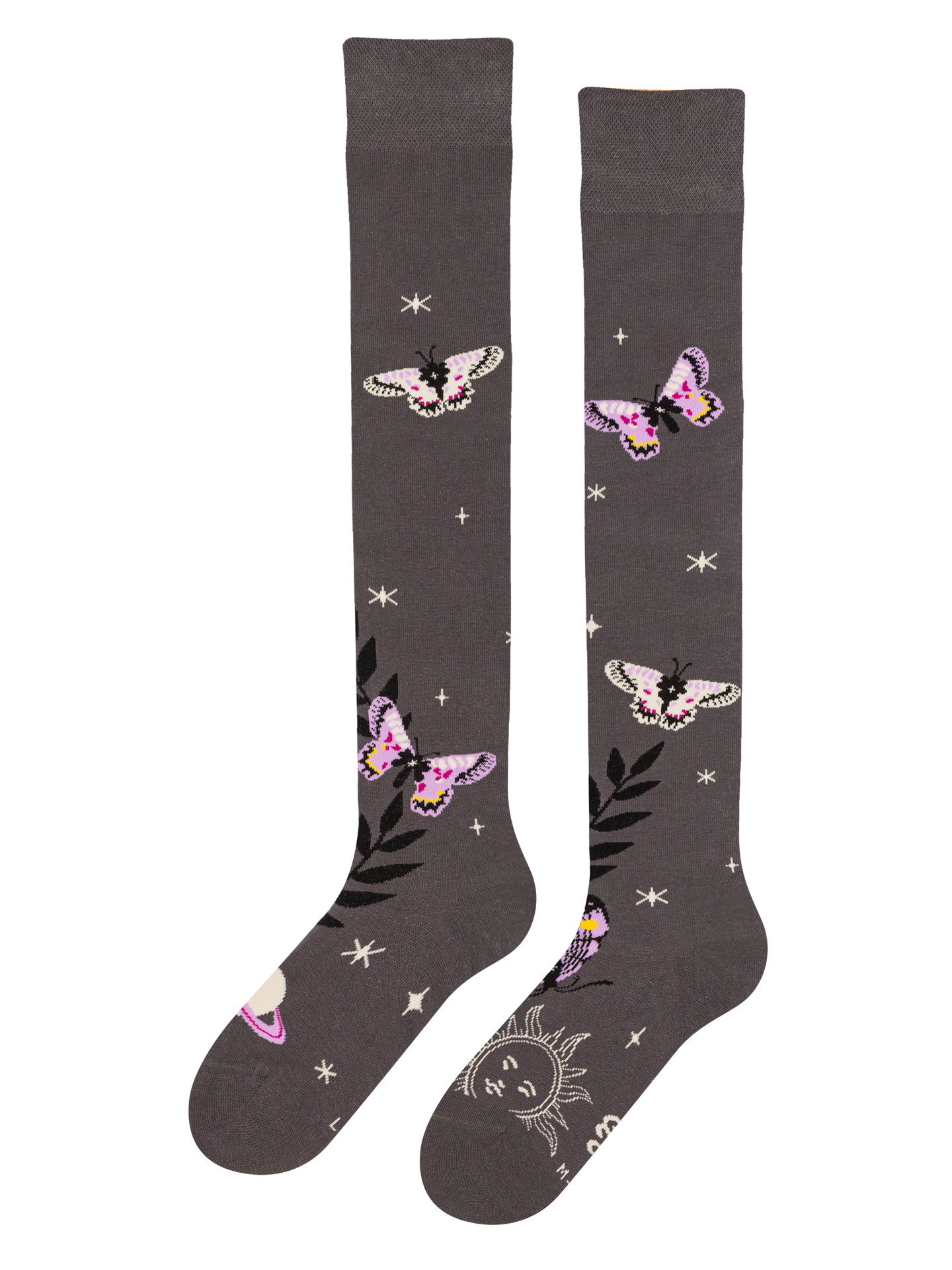 Over the Knee Socks Night Butterflies