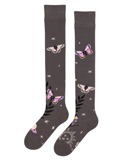 Over the Knee Socks Night Butterflies