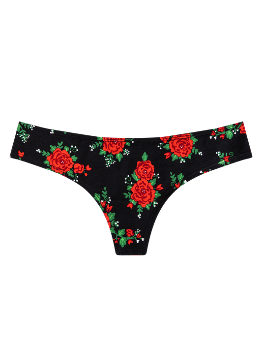 Women's Brazilian Panties Roses