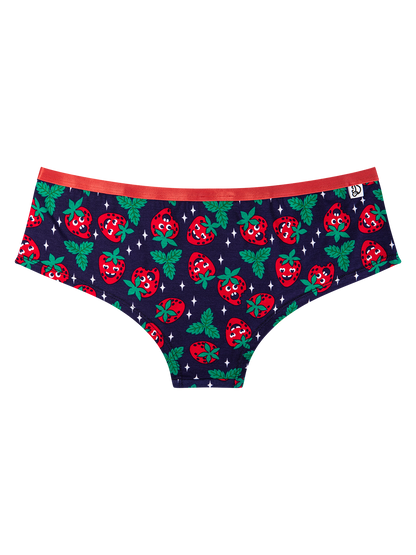 Women's Hipster Briefs Happy Strawberries