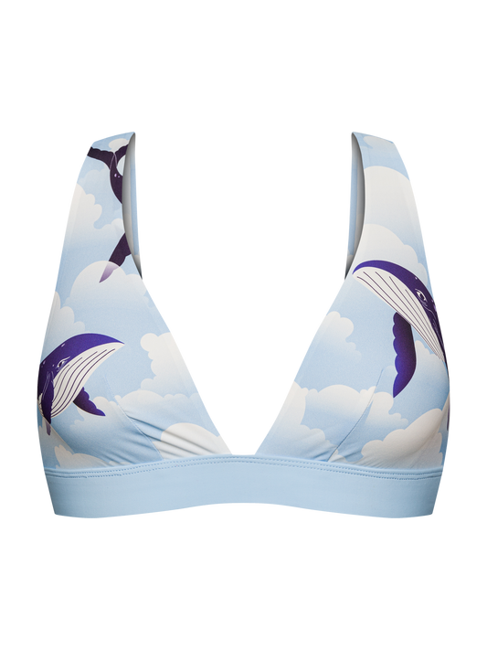 Women's Traceless Bralette Whales in the Clouds