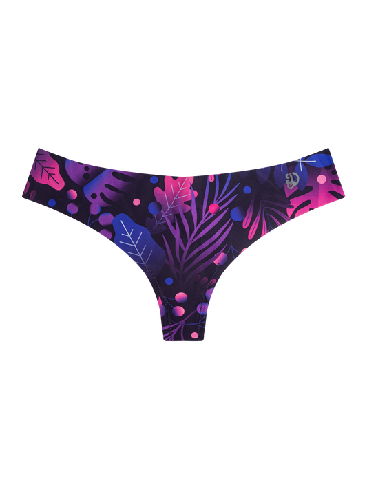 Women's Traceless Brazilian Panties Purple Leaves