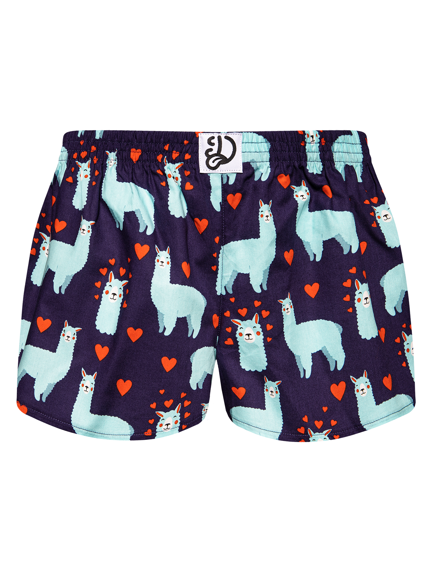 Women's Boxer Shorts Llama & Hearts