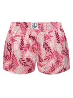 Women's Boxer Shorts Pink Leaves