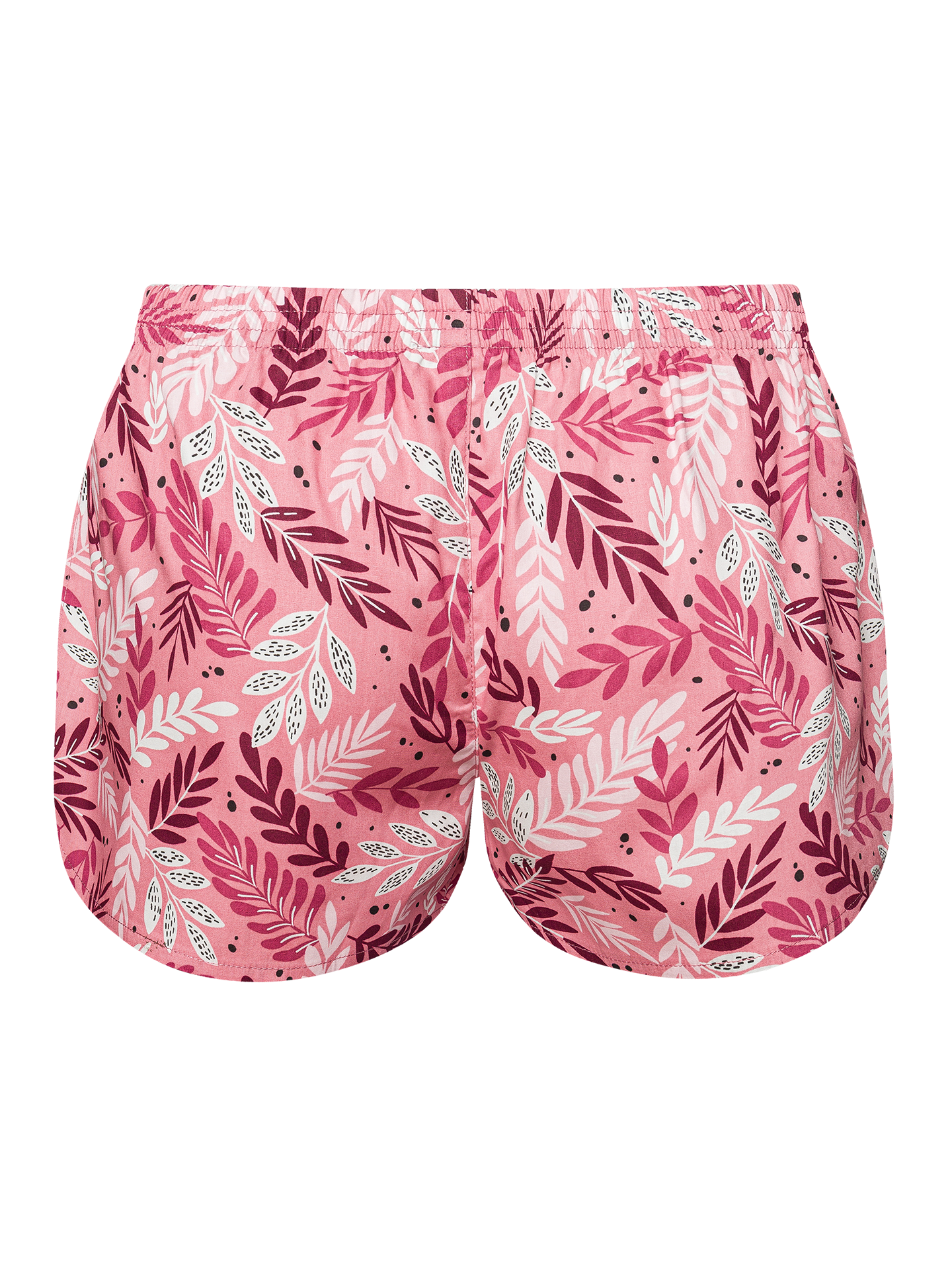 Women's Boxer Shorts Pink Leaves