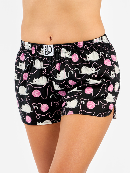 Women's Boxer Shorts Cat & Ball