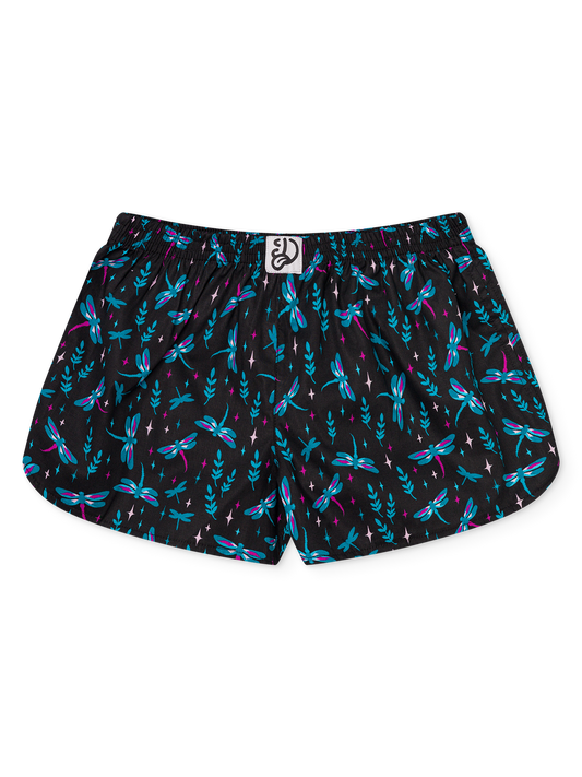 Women's Boxer Shorts Dragonflies at Night