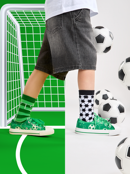 Kids' Canvas Shoes Football Pitch