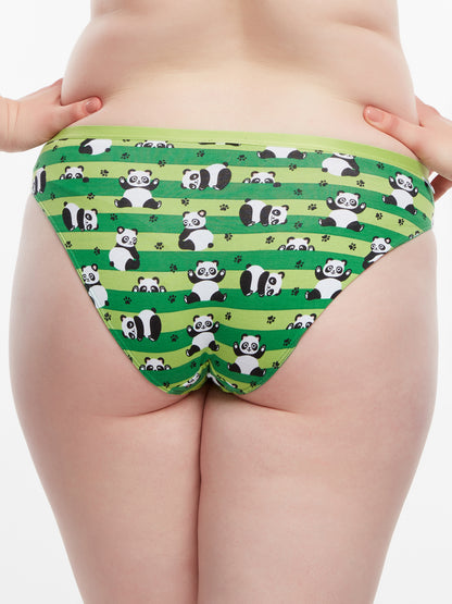 Women's Briefs Panda & Stripes