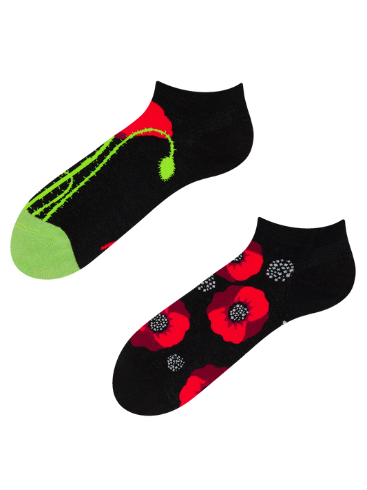 Ankle Socks Poppy Flower