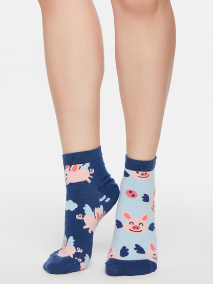 Ankle Socks Flying Pigs