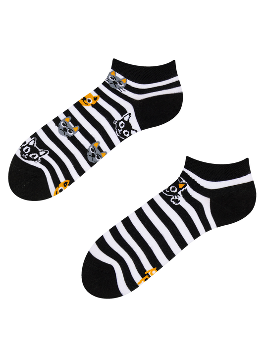 Ankle Socks Cats & Stripes