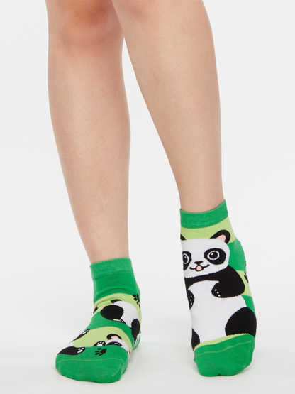 Ankle Socks Panda & Stripes