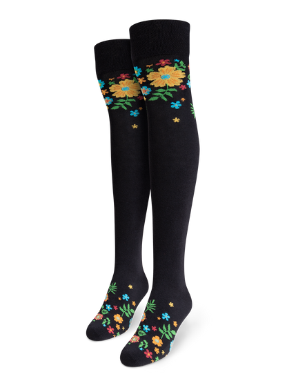 Over the Knee Socks Flowers