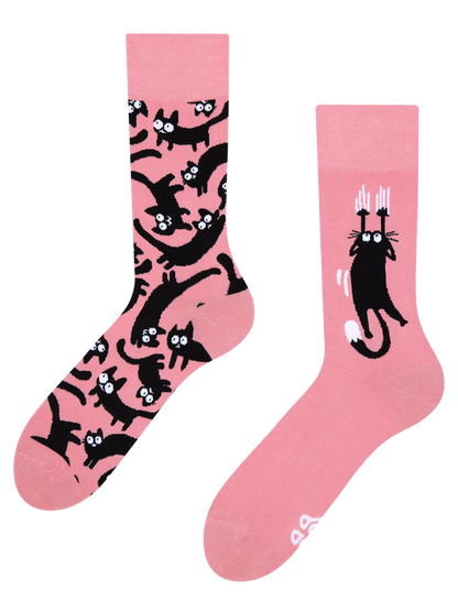 Regular Socks Pink Cats