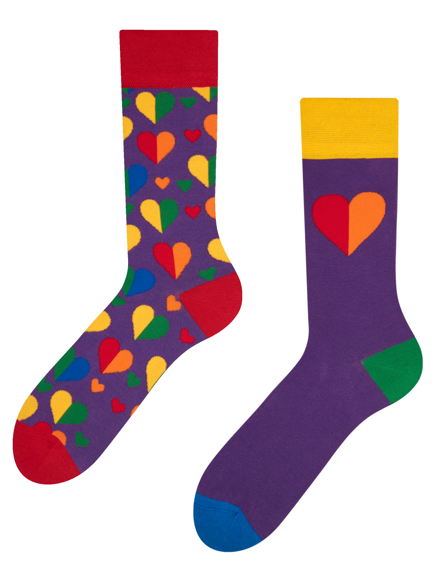 Regular Socks Rainbow Hearts