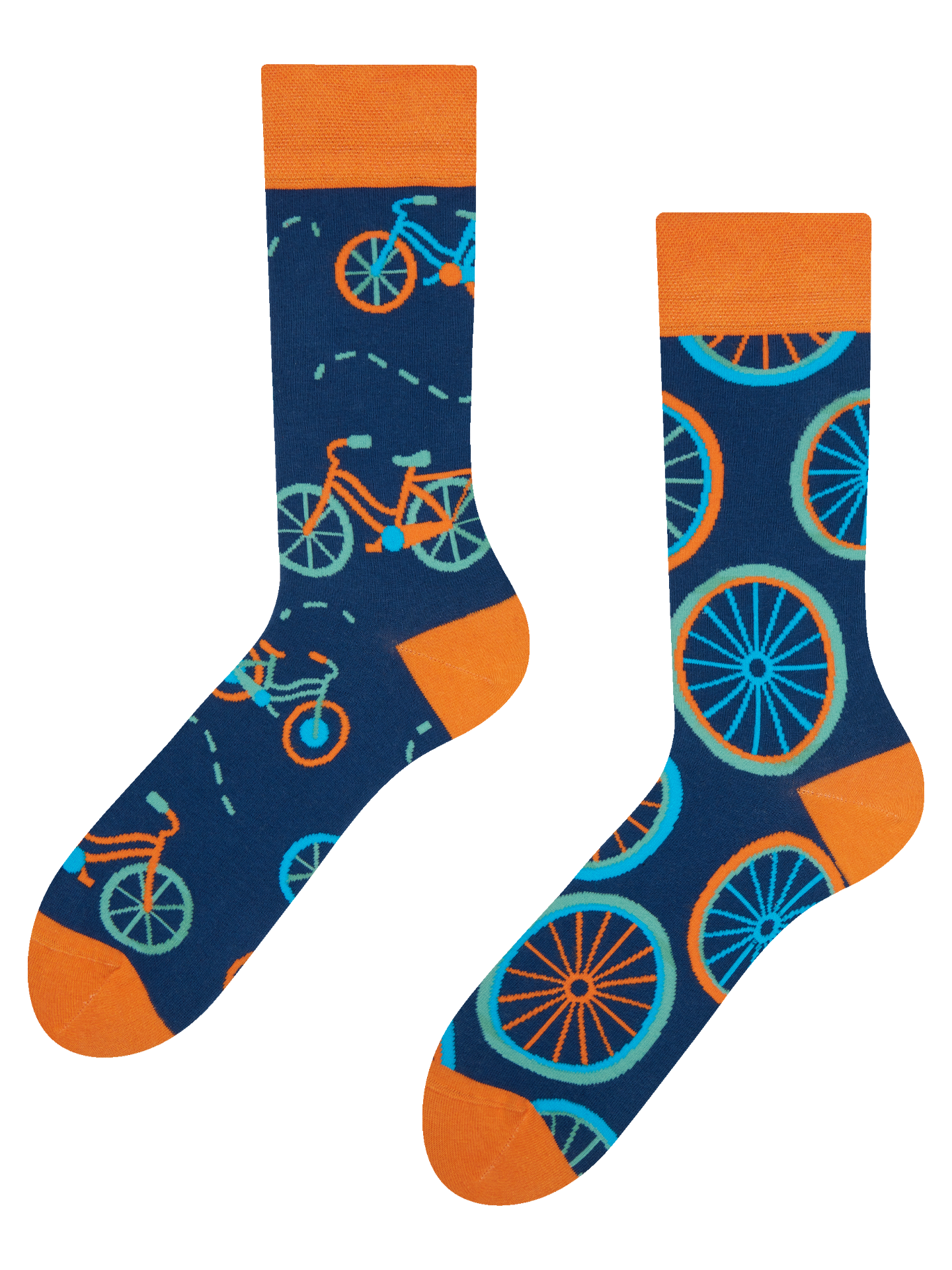 Regular Socks Orange Bicycle