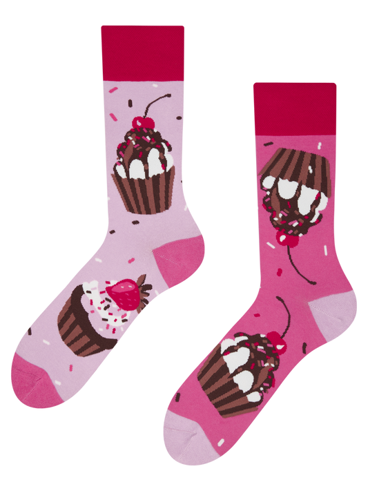 Regular Socks Pink Cupcakes