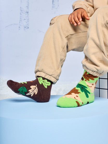 Kids' Warm Socks Hedgehog & Leaves