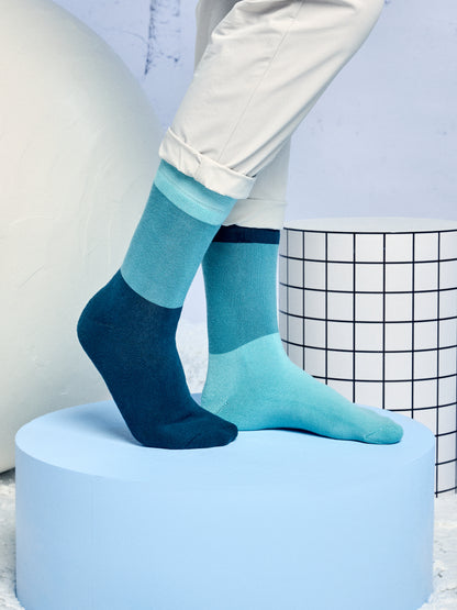 Warm Socks Ocean Blue Tri-color