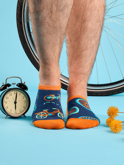 Sneaker Socks Orange Bicycle