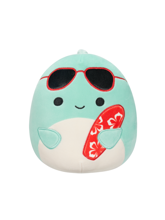 Squishmallows Perry the Dolphin with Sunglasses and Surfboard, 20 cm