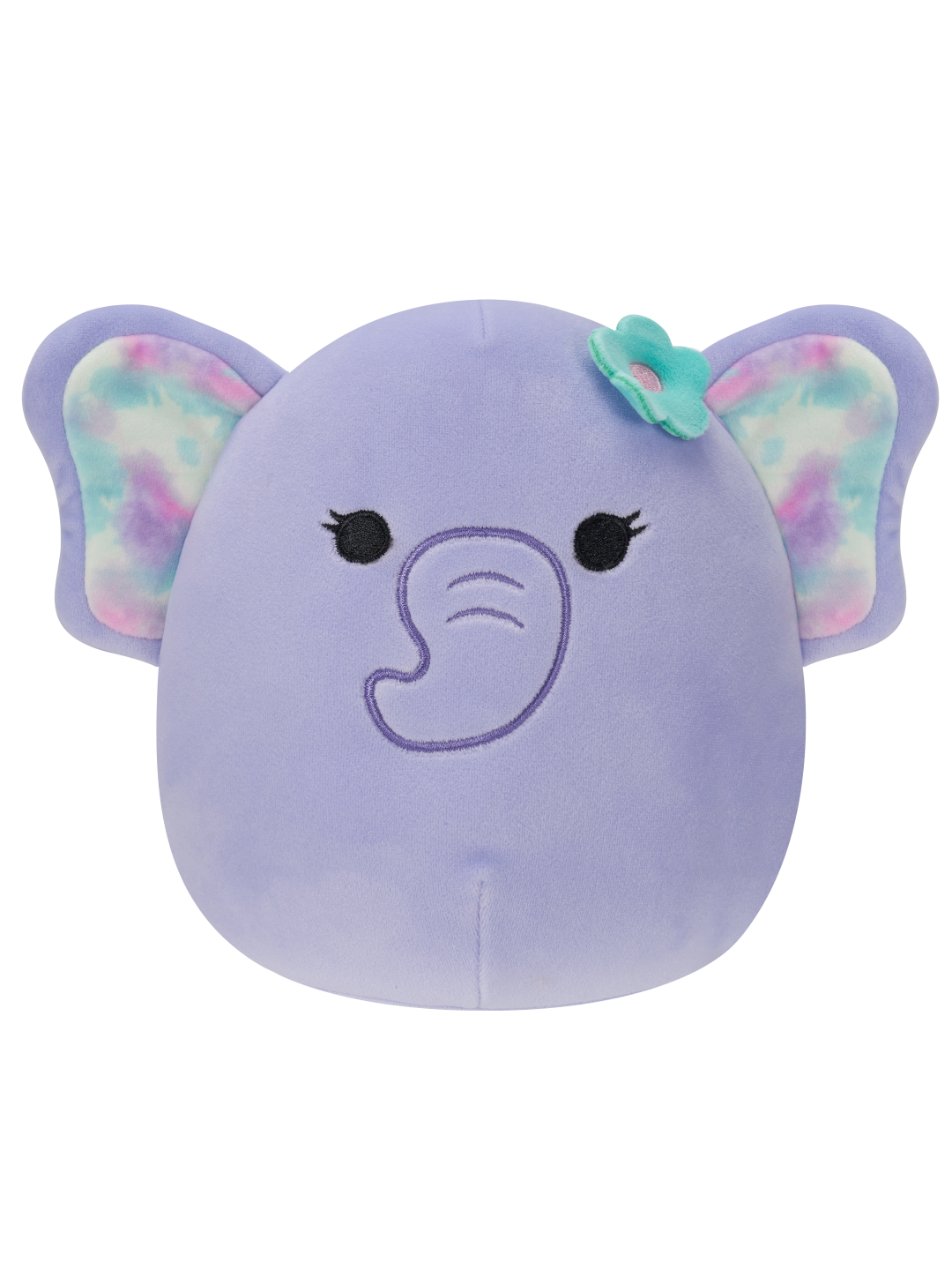 Squishmallows Anjali the Purple Elephant with Flower Pin, 20 cm