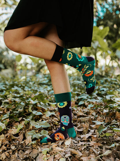 Regular Socks Skulls & Flowers