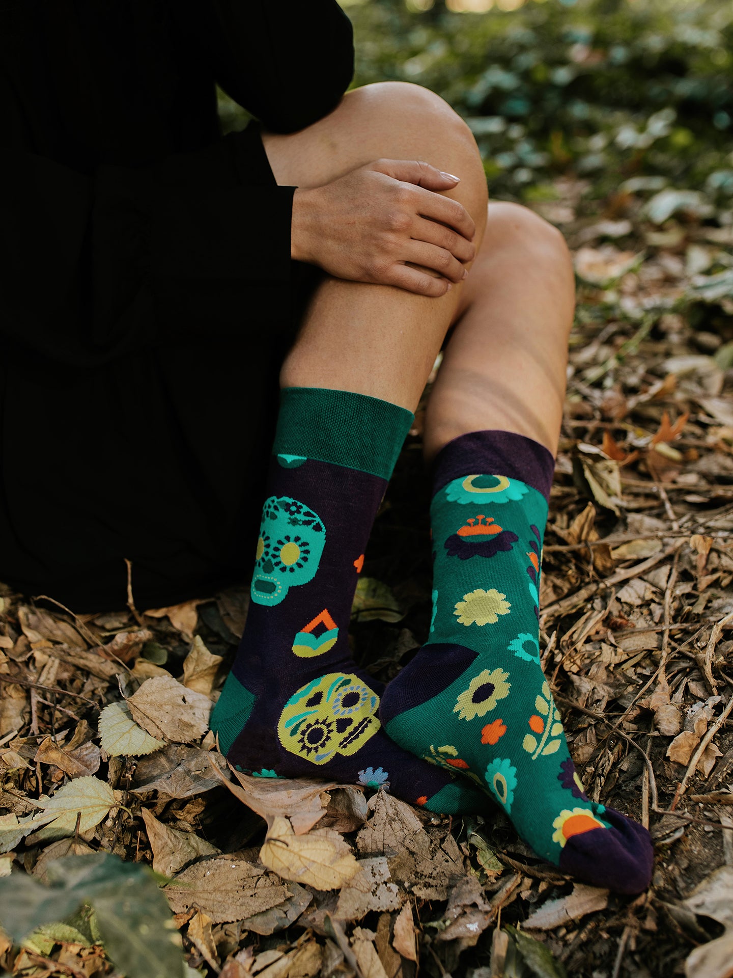 Regular Socks Skulls & Flowers