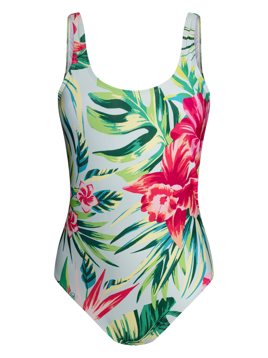 Women's One-piece Swimsuit Tropical Flowers