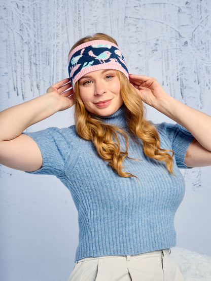 Women's Knitted Headband Winter Birds